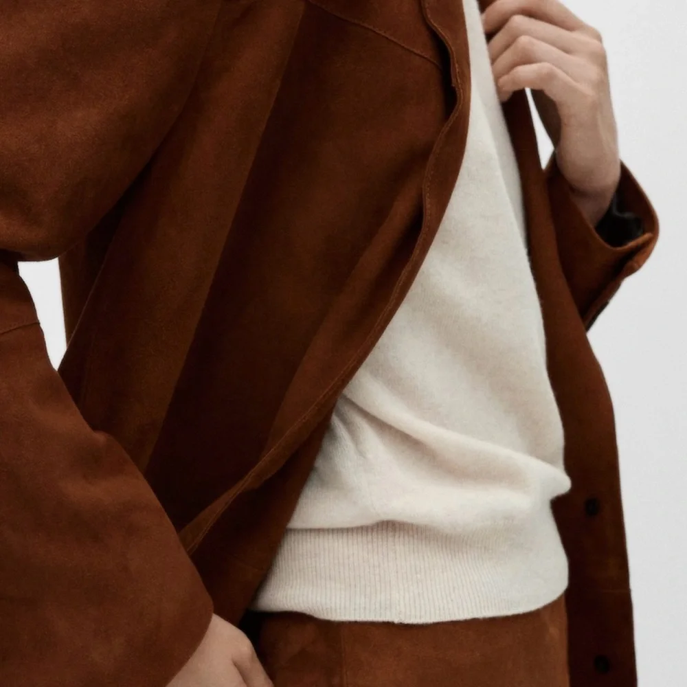 Mango Brown Leather Jacket - Picture 7 of 15